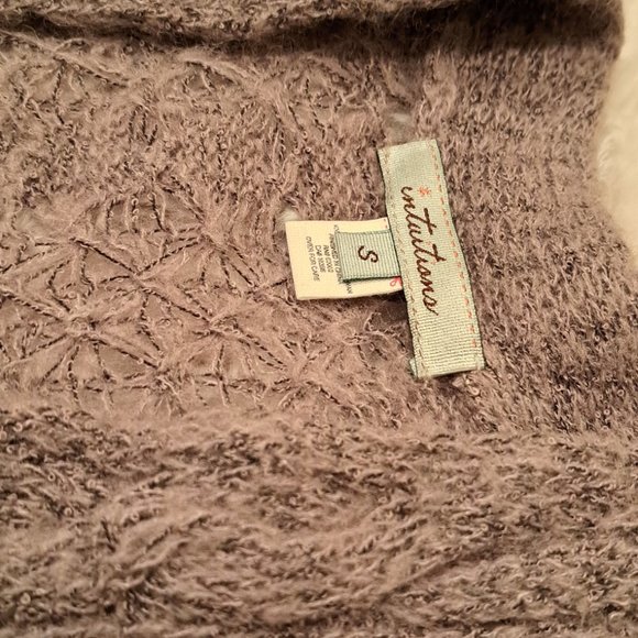 Heather Lilac Intuitions Crochet Knit Cardigan - Picture 3 of 3